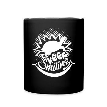 Turtle Turtle Keep Smiling - Full Colour Mug - black - Front