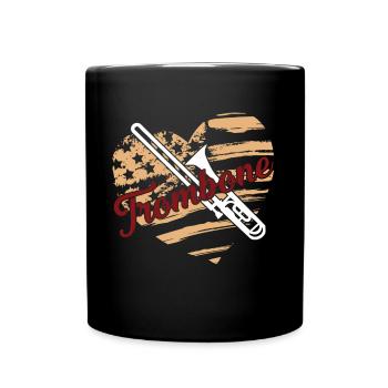 Trombone Trombone Flag - Full Colour Mug - black - Front
