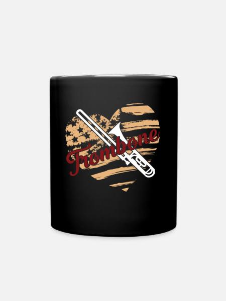Trombone Trombone Flag - Full Colour Mug - black