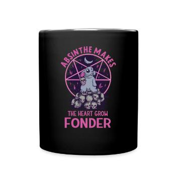Satan Beelzebub Teufel Gothic Pentagram Mystisch - Tasse einfarbig - Schwarz - Vorne