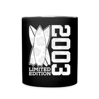 LIMITED EDITION 2003 SURFING 23RD BIRTHDAY SURFER - Full Colour Mug - black - Front