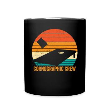 Drôle de trou de maïs Cornhole Retro - Mug uni - noir - Devant