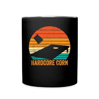 Funny Cornhole Corn Hole Retro - Full Colour Mug - black - Front