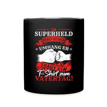 Witzige Vatertag Papa - Tasse einfarbig - Schwarz - Vorne
