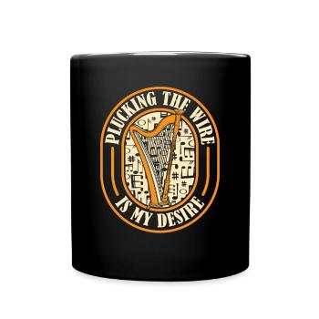 Plucking The Wire Is My Desire Harpe de concert - Mug uni - noir - Devant