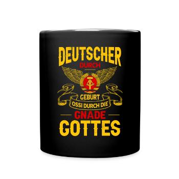 Ostdeutschland Ossi DDR - Tasse einfarbig - Schwarz - Vorne