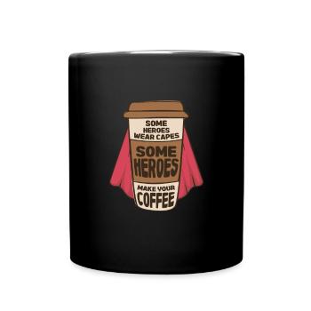 Coffee Caffeine Espresso Barista Gift - Full Colour Mug - black - Front