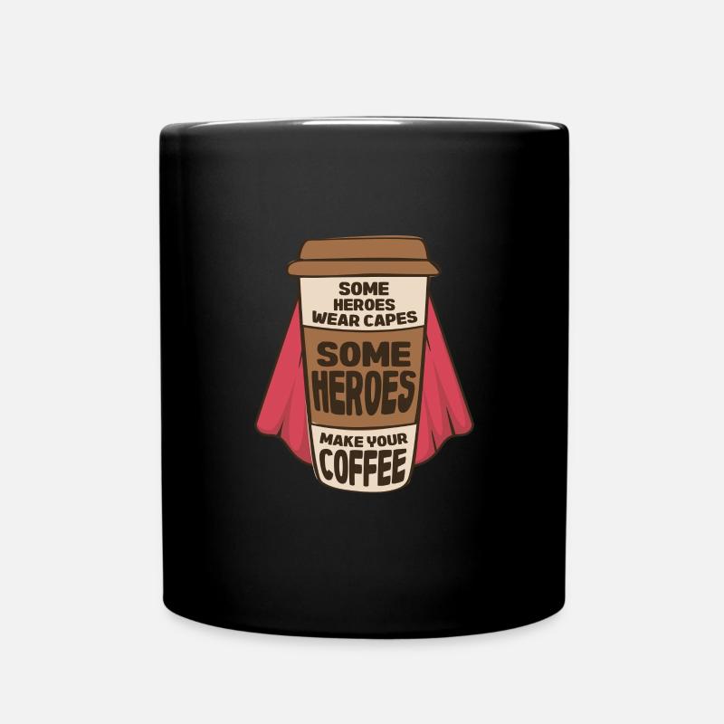 Kaffee Koffein Espresso Barista Geschenk - Tasse einfarbig - Schwarz