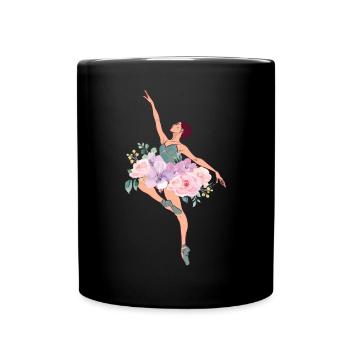 Ballet Dancer Dance Girl Ballerina - Full Colour Mug - black - Front