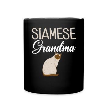 Cadeaux de chat siamois - Mug uni - noir - Devant