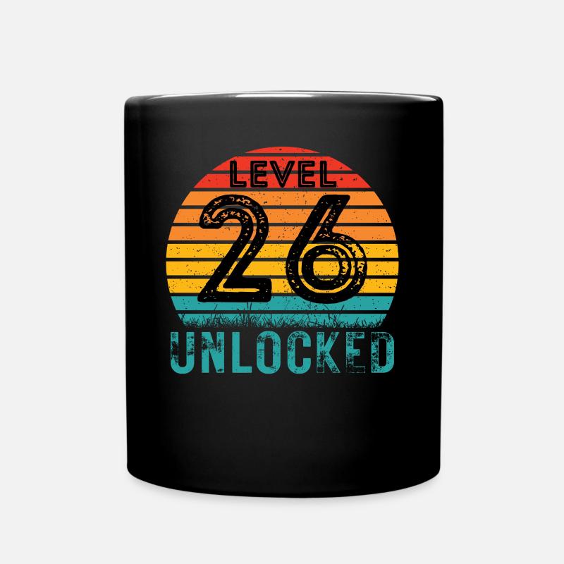 26 years - 26th birthday Level 26 Complete Design - Full Colour Mug - black