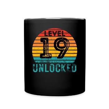 19 years - 19th birthday Level 19 Complete Design - Full Colour Mug - black - Front
