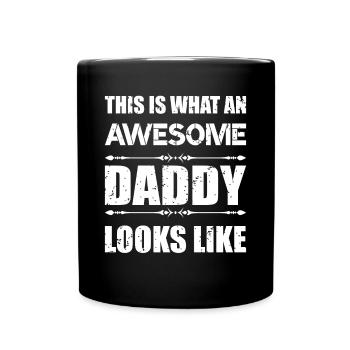 This is what an best Daddy looks like best Father - Tasse einfarbig - Schwarz - Vorne