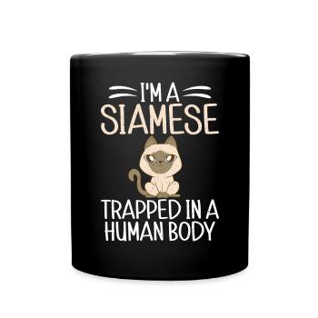 Geschenke zum Suchbegriff: "Siamkatze" - Tasse einfarbig - Schwarz - Vorne
