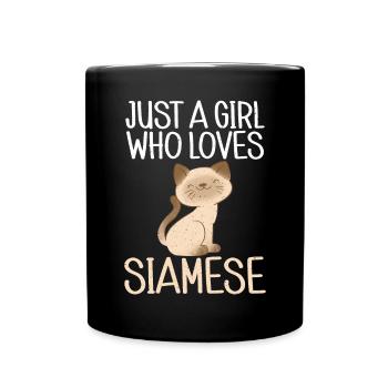 Cadeaux de chat siamois - Mug uni - noir - Devant