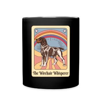 German Wirehaired Pointer Chien de chasse GWP Whispere - Mug uni - noir - Devant