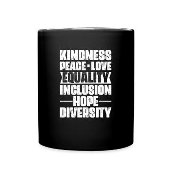 LGBT LGBTQ Lesbian Gay Rainbow Flag Pride - Full Colour Mug - black - Front