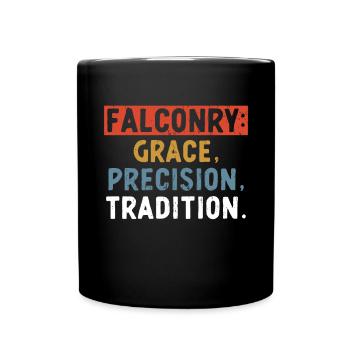 Falknerei Grace Precision Tradition Falkenjäger - Tasse einfarbig - Schwarz - Vorne