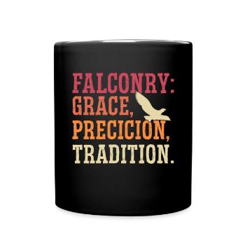 Falknerei Grace Precision Tradition Falkenjäger - Tasse einfarbig - Schwarz - Vorne
