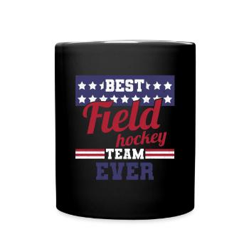 American Flag Player Sports Best Field Hockey Team - Tasse einfarbig - Schwarz - Vorne