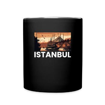 Istanbul, turkiye, turquie - Mug uni - noir - Devant