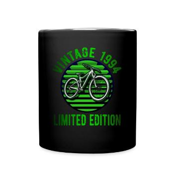 Vintage 1994 30 Birthday Retro Bike Cyclist - Full Colour Mug - black - Front