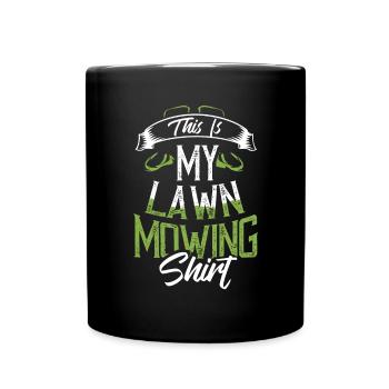 Ceci est mon idée de tonte de pelouse Tondeuse à gazon Design Gard - Mug uni - noir - Devant