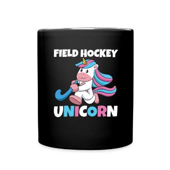 Hockey sur gazon Licorne marquant Sports Passes décisives Goalke - Mug uni - noir - Devant