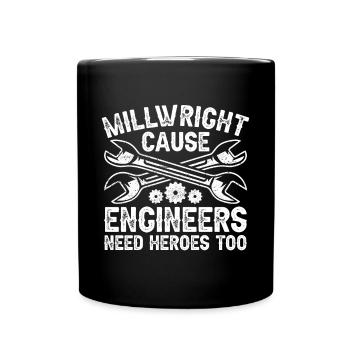 Mécanicien de chantier Mécaniciens de chantier - Mug uni - noir - Devant