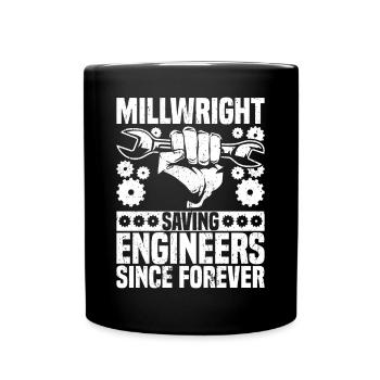 Mécanicien de chantier Mécaniciens de chantier - Mug uni - noir - Devant