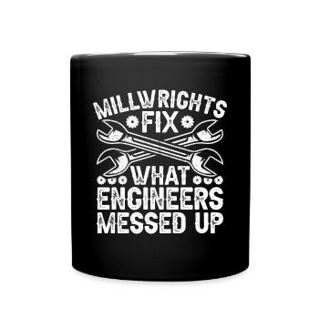 Mécanicien de chantier Mécaniciens de chantier - Mug uni - noir - Devant