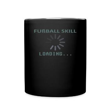 Fußballzubehör Geschenkidee Fußballfan - Tasse einfarbig - Schwarz - Vorne