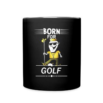 Golf Minigolf Lustig Spruch - Tasse einfarbig - Schwarz - Vorne