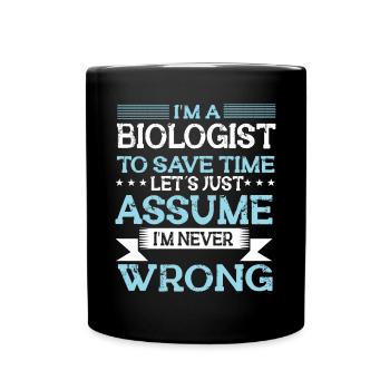 Biologie Lehrer Motiv Naturwissenschaft - Tasse einfarbig - Schwarz - Vorne