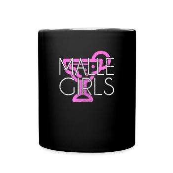 Malle filles - Mug uni - noir - Devant