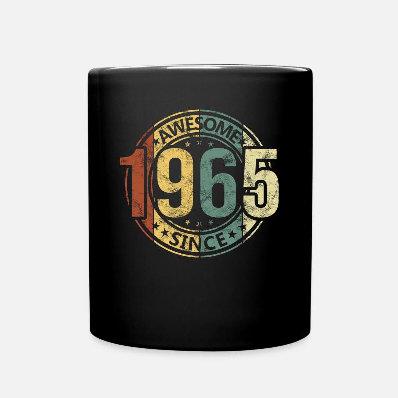 Awesome Since 1965 Retro Vintage Birthday - Full Colour Mug - black