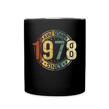 Awesome Since 1978 Retro Vintage Geburtstag - Tasse einfarbig - Schwarz - Vorne