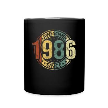 Awesome Since 1986 Retro Vintage Geburtstag - Tasse einfarbig - Schwarz - Vorne