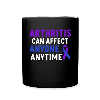 L'arthrite peut frapper n'importe qui à tout moment - Mug uni - noir - Devant