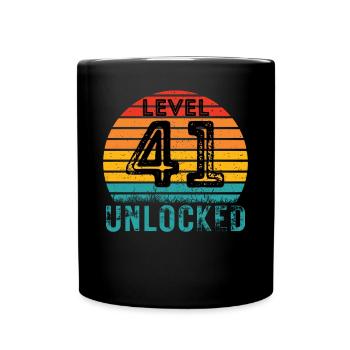 41 ans - 41e anniversaire Niveau 41 Conception complète - Mug uni - noir - Devant