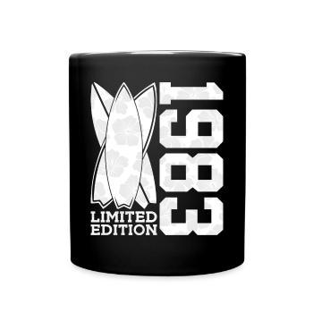 LIMITED EDITION 1983 SURF 43RD BIRTHDAY SURFER - Full Colour Mug - black - Front