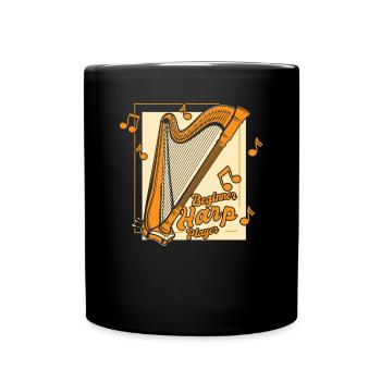 Beginner Harp Player Harfenmusik Harfe - Tasse einfarbig - Schwarz - Vorne