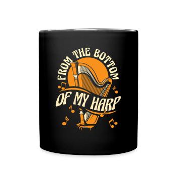 Du bas de ma harpe Harpe Harpe musicale Harpe - Mug uni - noir - Devant