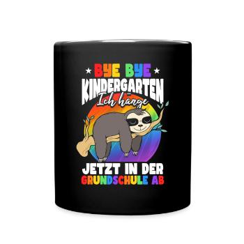 Grundschule Einschulung Schulkind Schulstart - Tasse einfarbig - Schwarz - Vorne