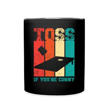 Drôle de trou de maïs Trou de maïs rétro - Mug uni - noir - Devant