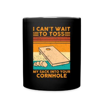 Drôle de trou de maïs - Mug uni - noir - Devant