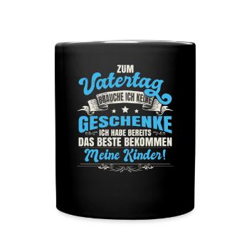 Ich habe meine Kinder - Tasse einfarbig - Schwarz - Vorne