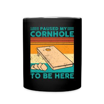 Funny Cornhole Corn Hole - Full Colour Mug - black - Front
