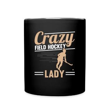 Assiste Passionné Défenseur Sports Hockey sur gazon La - Mug uni - noir - Devant
