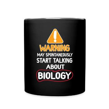 Biologie Lehrer Motiv Naturwissenschaft - Tasse einfarbig - Schwarz - Vorne